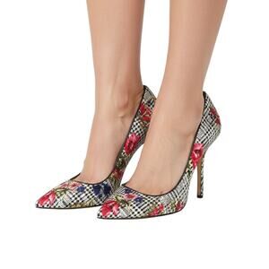 Oscar de la Renta Floral Pointed Toe Pumps IT 40